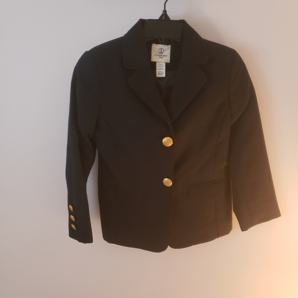 Brand new W/O Tags girls Navy Lands End Blazer